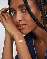 Elaina Gold Adjustable Chain Bracelet Ivory Mother-of-Pearl
