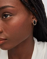 Ellie Gold Stud Earrings Ivory Mother-of-Pearl