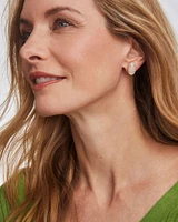 Ellie Gold Stud Earrings Ivory Mother-of-Pearl