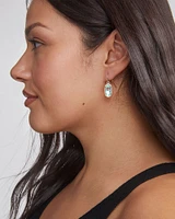 Lee Gold Drop Earrings Ivory Mother-of-Pearl