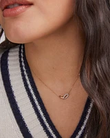 Elisa 14k White Gold Interlocking Pendant Necklace Diamond