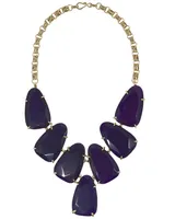 Harlow Statement Necklace in Purple Jade