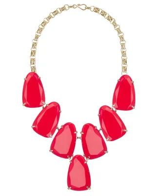 Harlow Statement Necklace in Bright Red