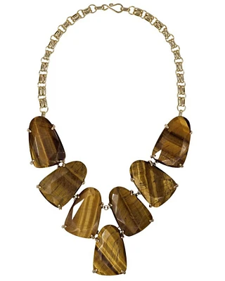 Harlow Statement Necklace in Tiger's Eye