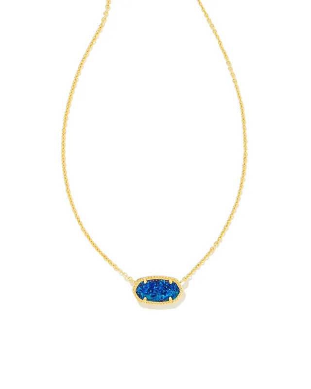 Elisa Gold Pendant Necklace in Berry Kyocera Opal | Kendra Scott