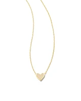 Framed Ari Heart Gold Short Pendant Necklace Mood Stone