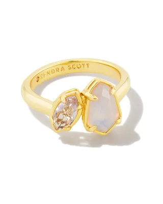 Alexandria Gold Cocktail Ring Neutral Mix