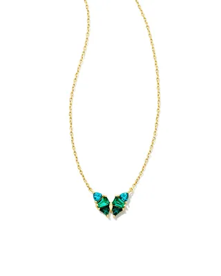 Blair Gold Butterfly Small Short Pendant Necklace in Mix