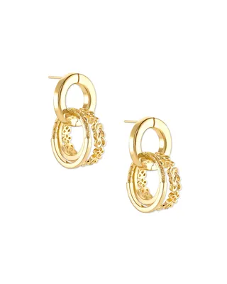 Maren Convertible Hoop Earrings in Gold