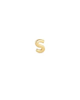 Letter S Single Stud Earring in 18k Gold Vermeil