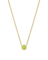 Davie 18k Gold Vermeil Pendant Necklace in Peridot