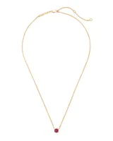 Davie 18k Gold Vermeil Pendant Necklace in Ruby