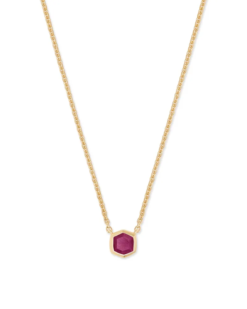 Davie 18k Gold Vermeil Pendant Necklace in Ruby