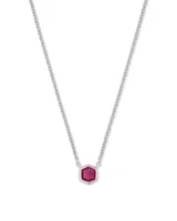 Davie Sterling Silver Pendant Necklace in Ruby