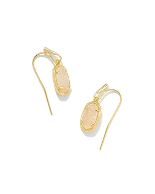 Grayson Gold Drop Earrings in Iridescent Drusy