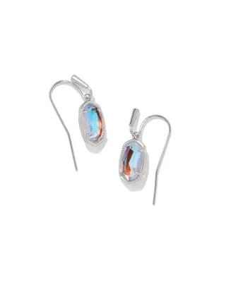Grayson Silver Drop Earrings in Dichroic Glass