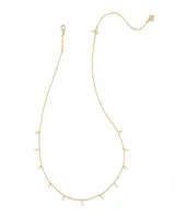 Willa Gold Pearl Strand Necklace in White Pearl