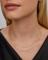 18 Inch Thin Chain Necklace 18k Gold Vermeil