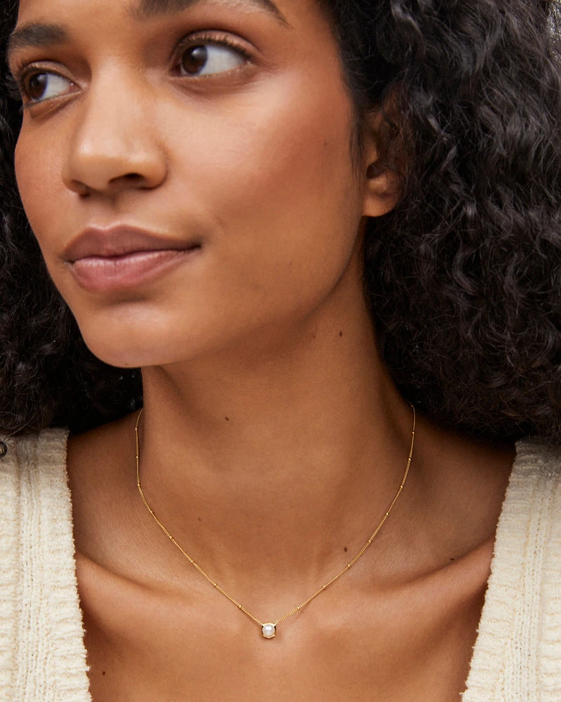 Davie Pearl 18k Gold Vermeil Pendant Necklace Freshwater Cultured