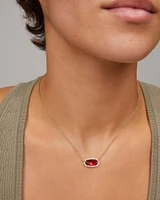 Elisa Gold Pendant Necklace Peridot Illusion
