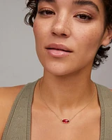 Elisa Gold Pendant Necklace Peridot Illusion