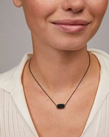 Elisa Pendant Necklace in Black Drusy