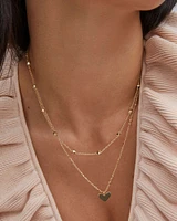 Ari Heart Multi Strand Necklace Gold