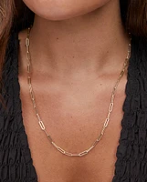 Courtney Paperclip Necklace Silver