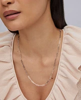 Courtney Paperclip Necklace Silver