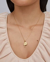 Davis Cross Charm Necklace in 18k Yellow Gold Vermeil