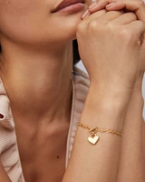 Heart Padlock Chain Bracelet 18k Gold Vermeil