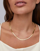 Herringbone Chain Necklace 18k Gold Vermeil