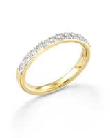 Raleigh 14k Yellow Gold Band Ring White Diamond