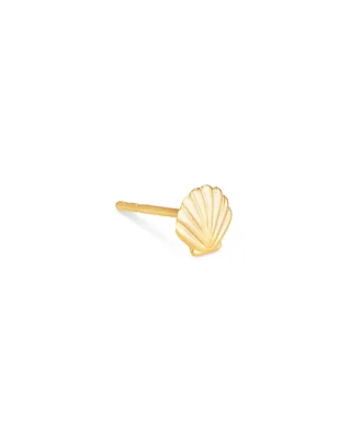 Shell Single Stud Earring in 18k Yellow Gold Vermeil