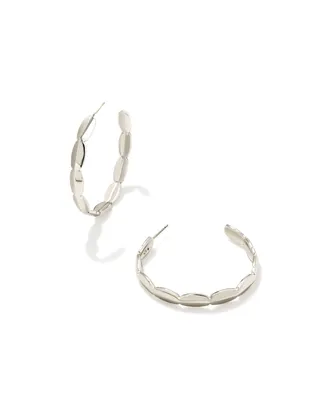 Brooke Hoop Earrings in Silver