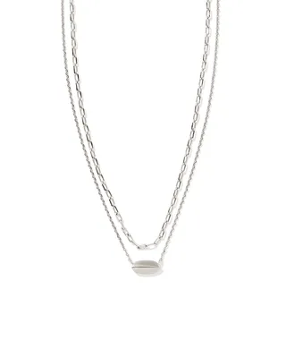 Brooke Multi Strand Necklace in Silver