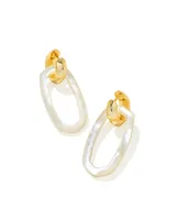 Danielle Gold Convertible Link Earrings in Mother-of-Pearl