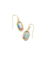 Lee Gold Drop Earrings in Yellow Watercolor Illusion