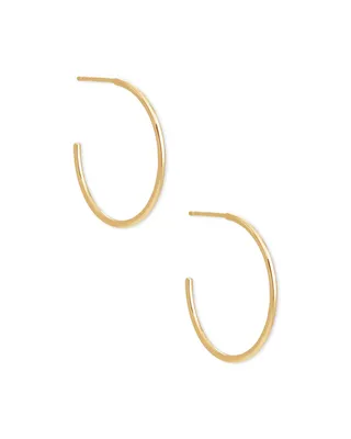 Keeley 25mm Small Hoop Earrings in 18k Gold Vermeil