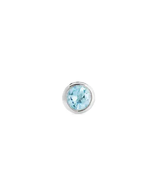 Iva Sterling Silver Single Stud Earring in Swiss Blue Topaz