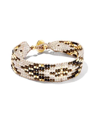 Britt Gold Beaded Bracelet in Neutral Mix