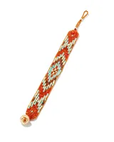 Britt Gold Beaded Bracelet in Red Mix