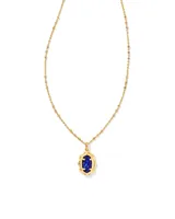 Piper Gold Pendant Necklace in Blue Lapis