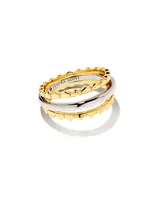 Quinn Triple Band Ring Mixed Metal