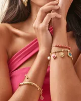 Brielle Gold Charm Bracelet in Multi Mix