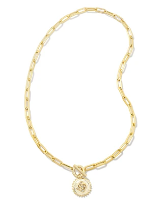 Brielle Convertible Medallion Chain Necklace Gold