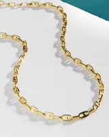 Bailey Gold Chain Necklace in White Mix