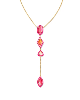 Greta Gold Y Necklace in Mix