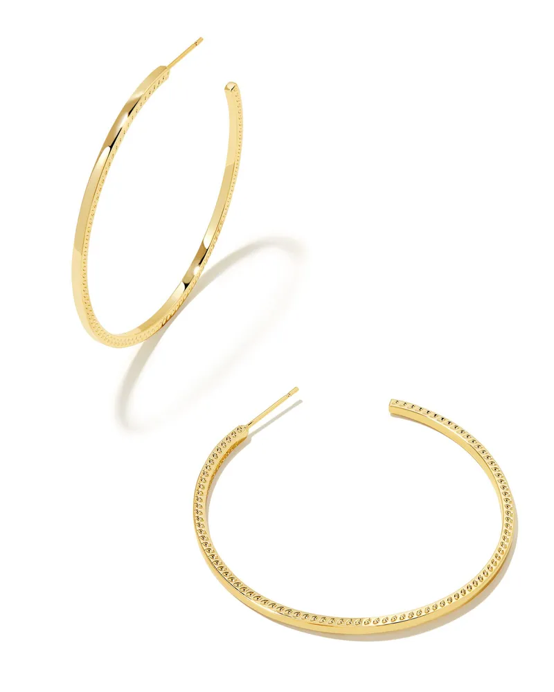 Sylvie Large Hoop Earrings in Silver