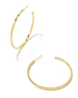 Sylvie Large Hoop Earrings in Silver